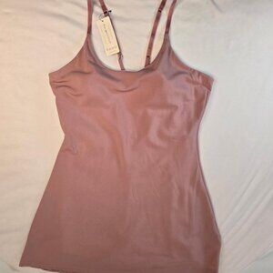 LEOVQN Women Tennis Athletic Golf Dress with Built-in Bra & Shorts-   Sz L MAUVE